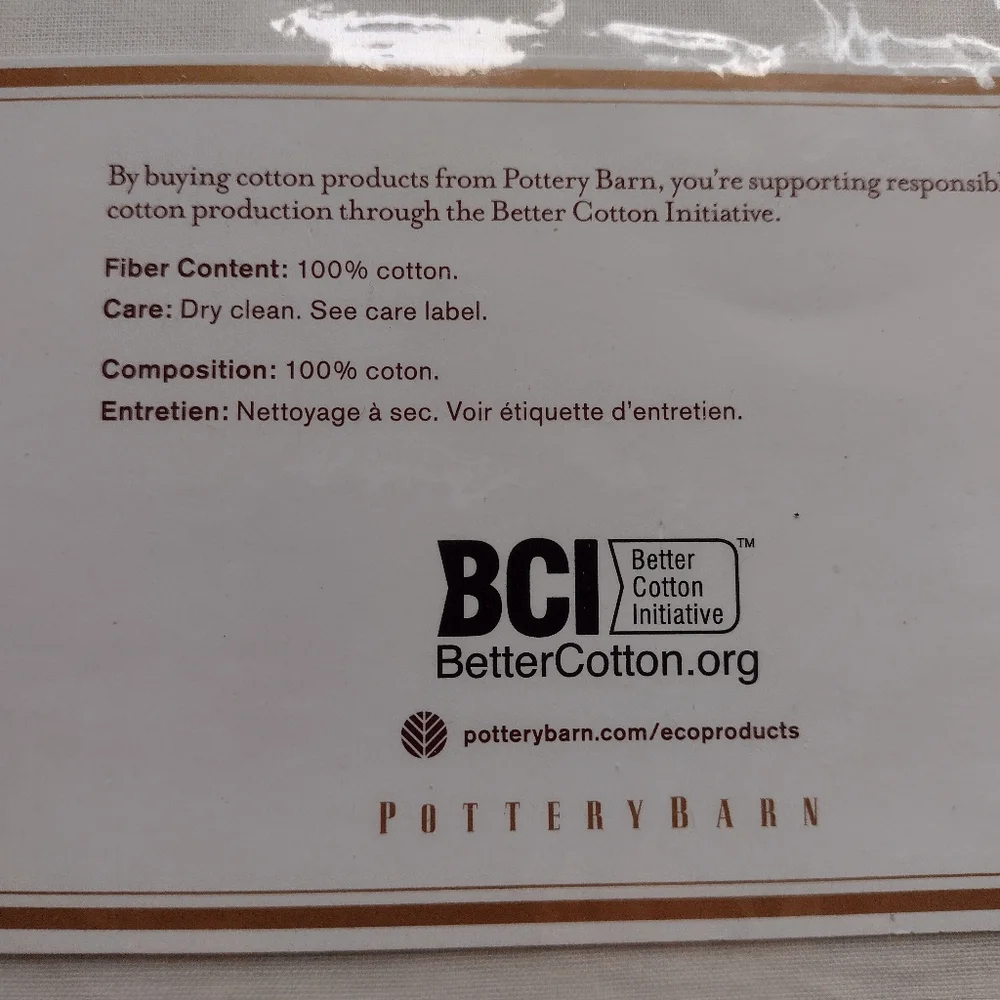 Pottery Barn Classic Voile Drape Cotton Curtain White 50x63